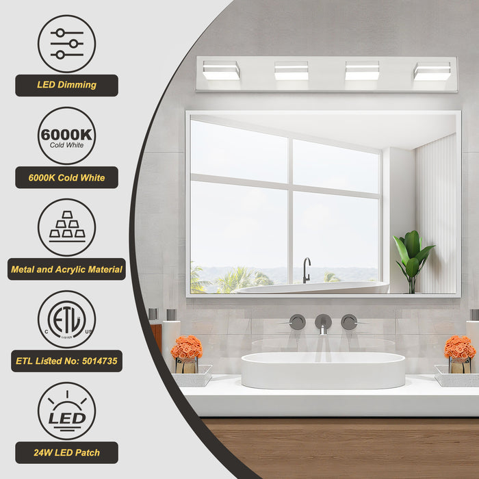 OKELI Lámparas de baño LED Luces de tocador de baño Negras Modernas sobre Espejo Aplique de Pared Giratorio de 360 ​​​​° Iluminación 