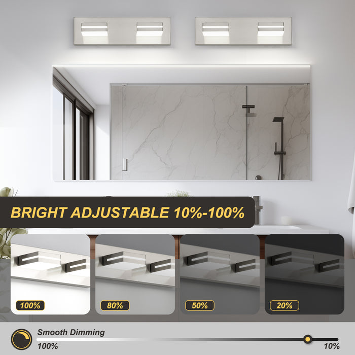 OKELI Lámparas de baño LED Luces de tocador de baño Negras Modernas sobre Espejo Aplique de Pared Giratorio de 360 ​​​​° Iluminación 