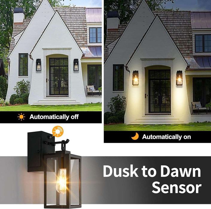 Dusk to Dawn Outdoor Wall Lights Waterproof Anti-Rust with GFCI Outlet