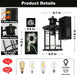 Porch Lights with GFCI Outlet, Dusk to Dawn Motion Sensor Outdoor Wall Lights - okeli lights