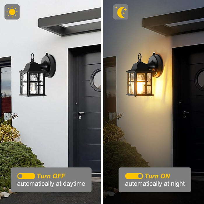 Outdoor Wall Lights, 2 Pack Dusk to Dawn Porch  Fixtures Wall Mounted