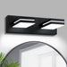 Black Bathroom Vanity Light Over Mirror Modern LED Dimmable