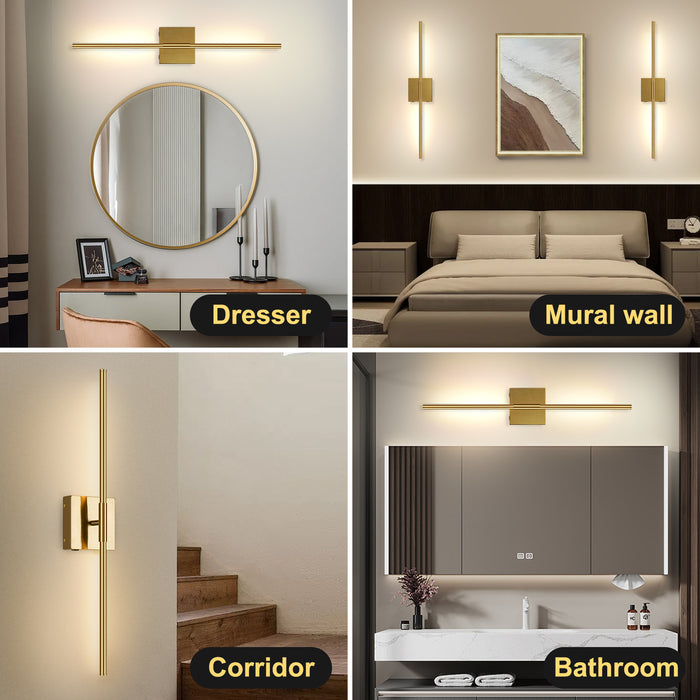 LED Rechargeable Sconces 2Pack Battery Operated with Remote Control 350°Rotate