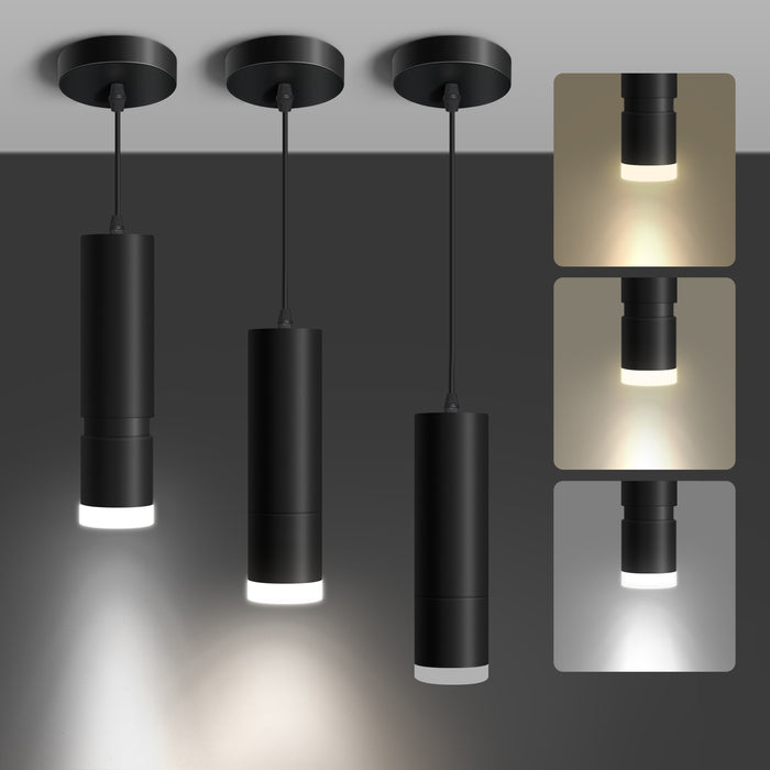 OKELI Pendant Lights 3 Color Unique LED for Kitchen Island Bar 3Pack